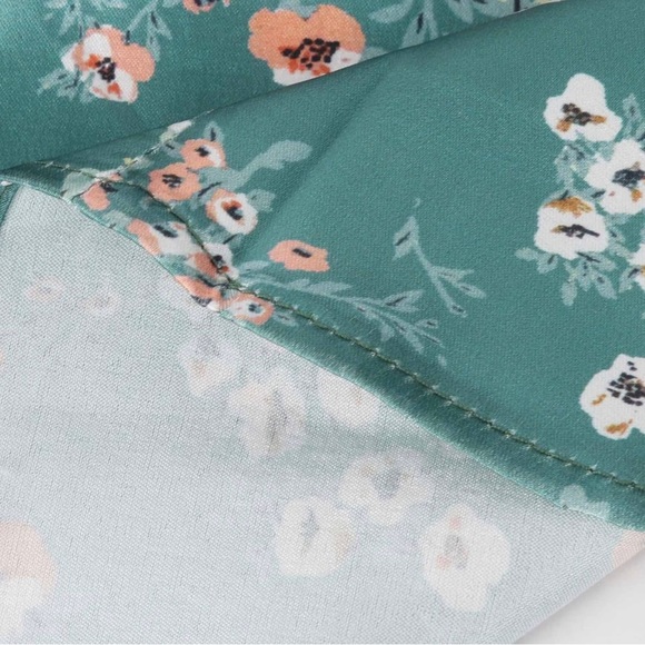 Befoka Womens Summer Casual Backless Floral Print Dress, Green, Sz L - Picture 6 of 10